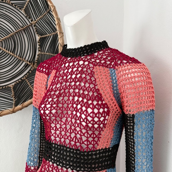 NWT, Bebe Netted Dress - Picture 4 of 8